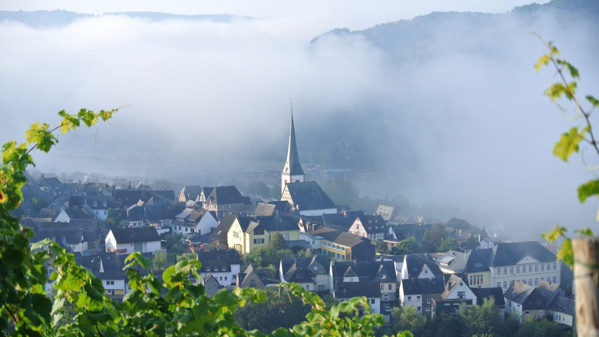 Nebel über Enkirch an der Mosel